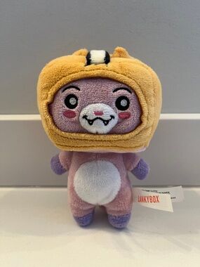 LankyBox Plush Toy - Purple Character with Yellow Helmet foxy
